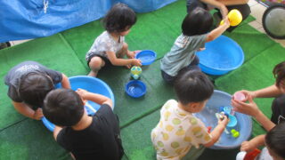 保護中: 水あそび始まりました！