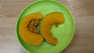 保護中: かぼちゃを触ってみました!